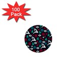 Holiday Season Pattern 1  Mini Buttons (100 pack) 