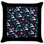 Holiday Season Pattern Throw Pillow Case (Black)