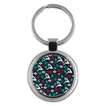 Holiday Season Pattern Key Chain (Round)