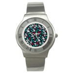 Holiday Season Pattern Stainless Steel Watch