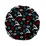 Holiday Season Pattern Standard 15  Premium Round Cushions