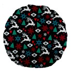 Holiday Season Pattern Large 18  Premium Round Cushions