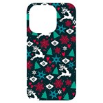 Holiday Season Pattern iPhone 14 Pro Black UV Print Case