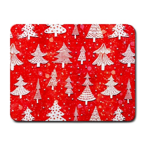 White And Red Trees, Adoxali, Christmas Small Mousepad from ArtsNow.com Front