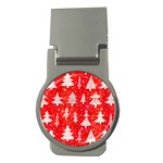 White And Red Trees, Adoxali, Christmas Money Clips (Round) 