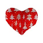 White And Red Trees, Adoxali, Christmas Standard 16  Premium Heart Shape Cushions