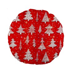 White And Red Trees, Adoxali, Christmas Standard 15  Premium Flano Round Cushions from ArtsNow.com Back