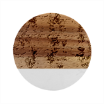 White And Red Trees, Adoxali, Christmas Marble Wood Coaster (Round)