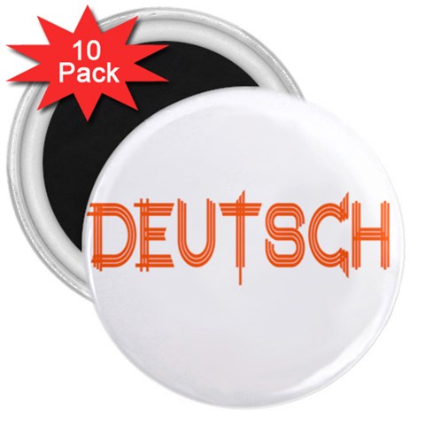 Deutsch 3  Magnets (10 pack)  from ArtsNow.com Front