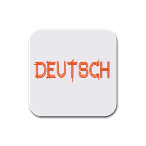 Deutsch Rubber Square Coaster (4 pack) from ArtsNow.com Front