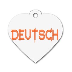 Deutsch Dog Tag Heart (Two Sides) from ArtsNow.com Back