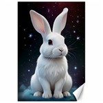 White bunny Canvas 20  x 30 