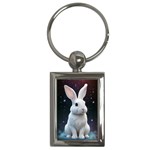 White bunny Key Chain (Rectangle)