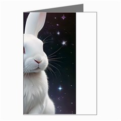 White bunny Greeting Card from ArtsNow.com Left