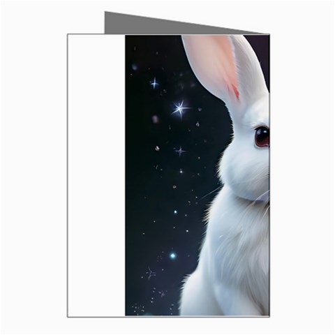 White bunny Greeting Card from ArtsNow.com Right