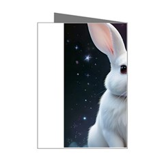 White bunny Mini Greeting Card from ArtsNow.com Right