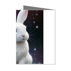 White bunny Mini Greeting Cards (Pkg of 8) from ArtsNow.com Left