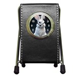 White bunny Pen Holder Desk Clock