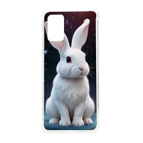 White bunny Samsung Galaxy S20 Plus 6.7 Inch TPU UV Case from ArtsNow.com Front