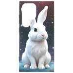 White bunny Samsung Galaxy S24 Ultra 6.9 Inch Black TPU UV Case