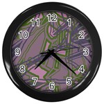 Vibrant Collage Vibes Print Wall Clock (Black)