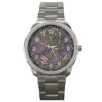 Vibrant Collage Vibes Print Sport Metal Watch