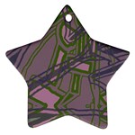 Vibrant Collage Vibes Print Star Ornament (Two Sides)