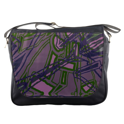 Vibrant Collage Vibes Print Messenger Bag from ArtsNow.com Front