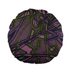 Vibrant Collage Vibes Print Standard 15  Premium Flano Round Cushions