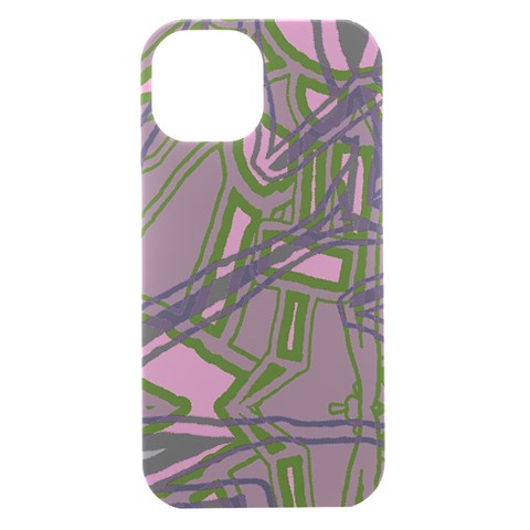 Vibrant Collage Vibes Print iPhone 15 Black UV Print PC Hardshell Case from ArtsNow.com Front