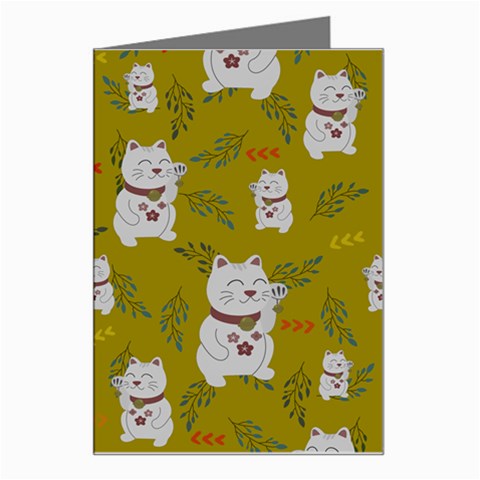 Super Lucky Cat Greeting Card from ArtsNow.com Left