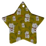 Super Lucky Cat Star Ornament (Two Sides)