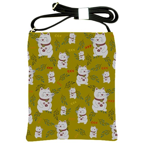 Super Lucky Cat Shoulder Sling Bag from ArtsNow.com Front