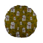 Super Lucky Cat Standard 15  Premium Flano Round Cushions