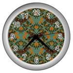 Day Of The Death Moth Wall Clock (Silver)