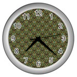 Day Of The Death Moth Scaled Wall Clock (Silver)