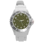 Day Of The Death Moth Scaled Round Plastic Sport Watch (L)