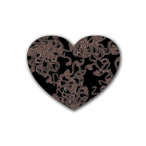 Venomous Elegance  Rubber Coaster (Heart) from ArtsNow.com Front