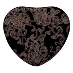 Venomous Elegance  Heart Glass Fridge Magnet (4 pack)