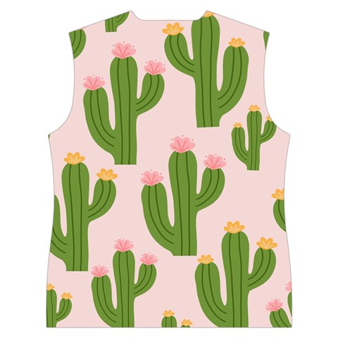 Cuctus  Women s Button Up Vest from ArtsNow.com Back