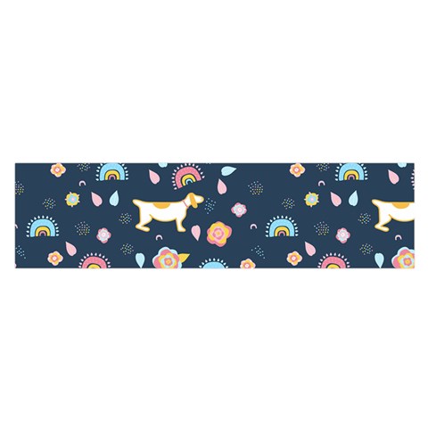 Dogs Oblong Satin Scarf (16  x 60 ) from ArtsNow.com Front