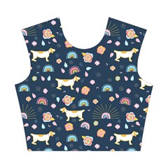 Dogs Cotton Crop Top from ArtsNow.com Front