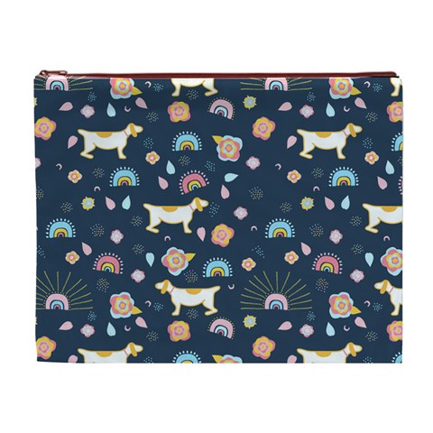 Dogs Cosmetic Bag (XL) from ArtsNow.com Front