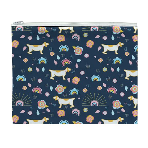 Dogs Cosmetic Bag (XL) from ArtsNow.com Front