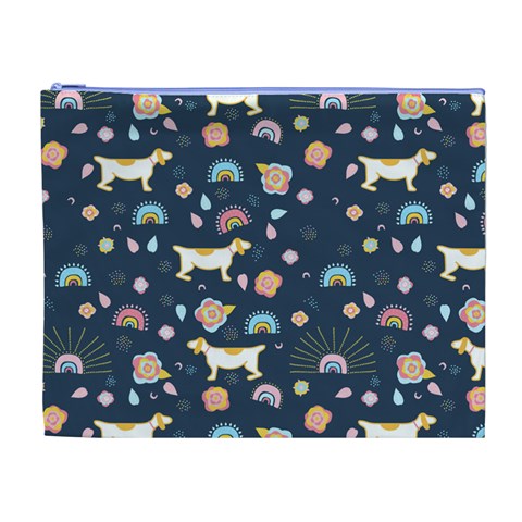 Dogs Cosmetic Bag (XL) from ArtsNow.com Front