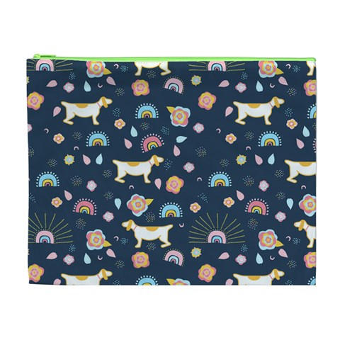 Dogs Cosmetic Bag (XL) from ArtsNow.com Front