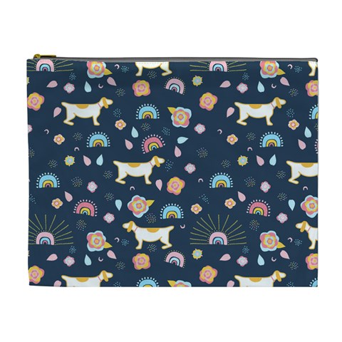 Dogs Cosmetic Bag (XL) from ArtsNow.com Front