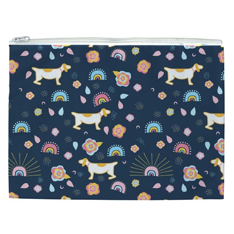 Dogs Cosmetic Bag (XXL) from ArtsNow.com Front