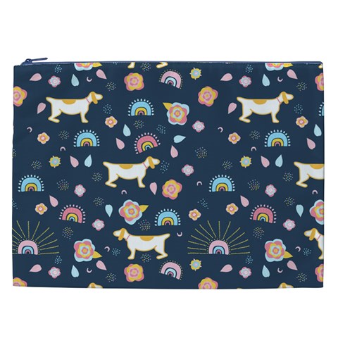 Dogs Cosmetic Bag (XXL) from ArtsNow.com Front