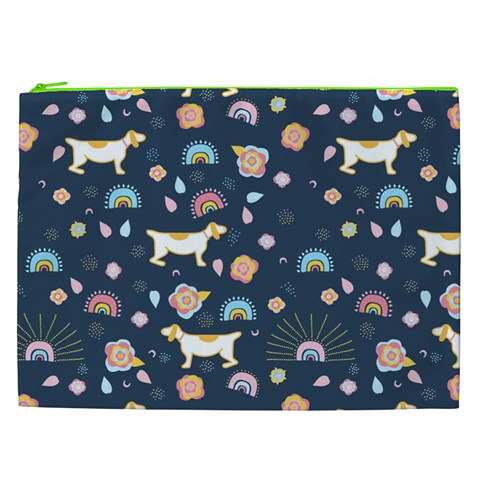 Dogs Cosmetic Bag (XXL) from ArtsNow.com Front